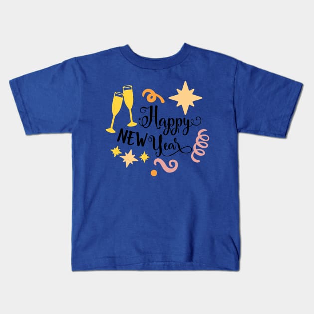 Happy New Year 04 Kids T-Shirt by holidaystore